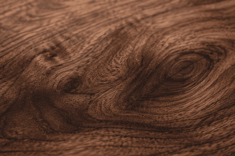 Close-up of natural walnut wood grain pattern